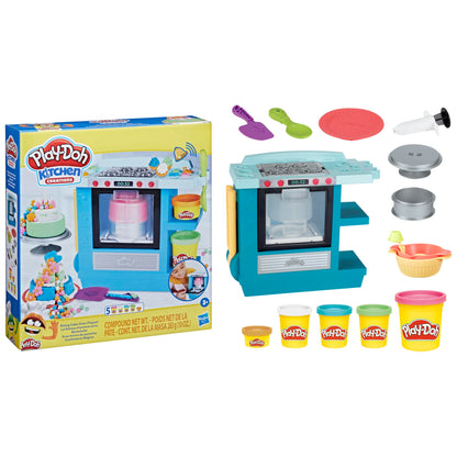 Play-Doh Kitchen Creations Rising Cake Oven Kitchen Playset, Play Kitchen Appliances, Preschool Toys, Kitchen Toys for 3 Year Old Girls and Boys and Up