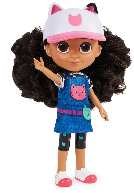 Gabby's Dollhouse, 8-inch Gabby Girl Doll (Travel Edition) with Accessories, Kids Toys for Ages 3 and up