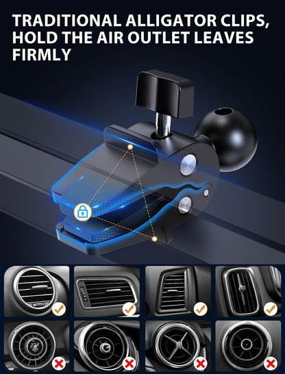 Wireless Car Charger, MOKPR 15W Fast Charging Auto-Clamping Car Charger Phone Mount Air Vent Cell Phone Holder Compatible iPhone 15/14/13/13 Pro/12 pro/12/11/X/8, Samsung Galaxy S23/S22/S21/S20, etc