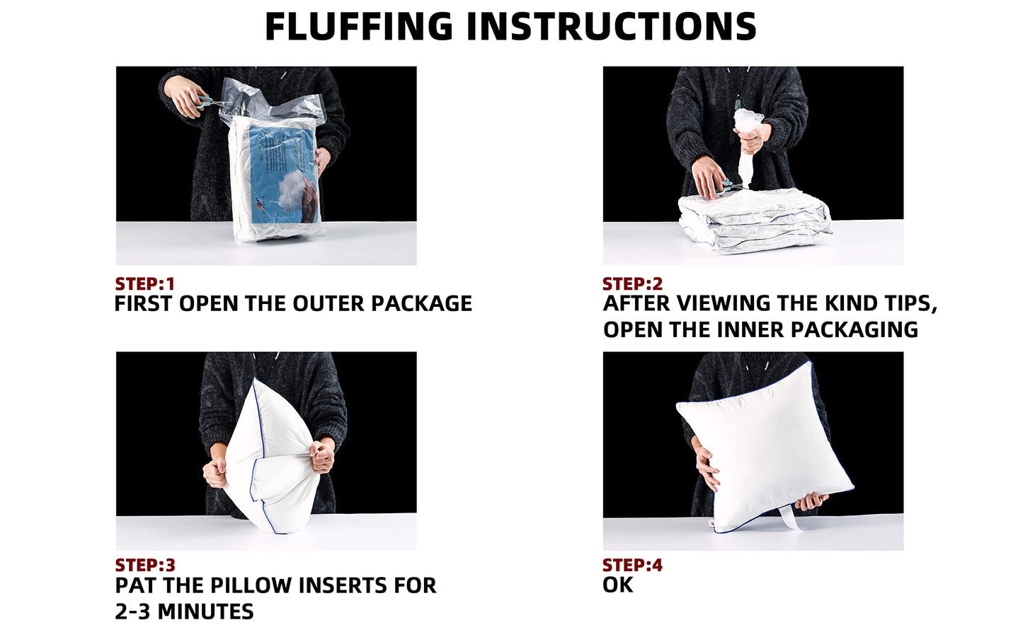 Wuuyuef 12 x 20 Pillow Insert Set of 2 Indoor Throw Pillow Insert, Rectangle Decorative Pillows Inserts, Throw Pillows for Couch,Throw Pillows for Bed,White Throw Pillows