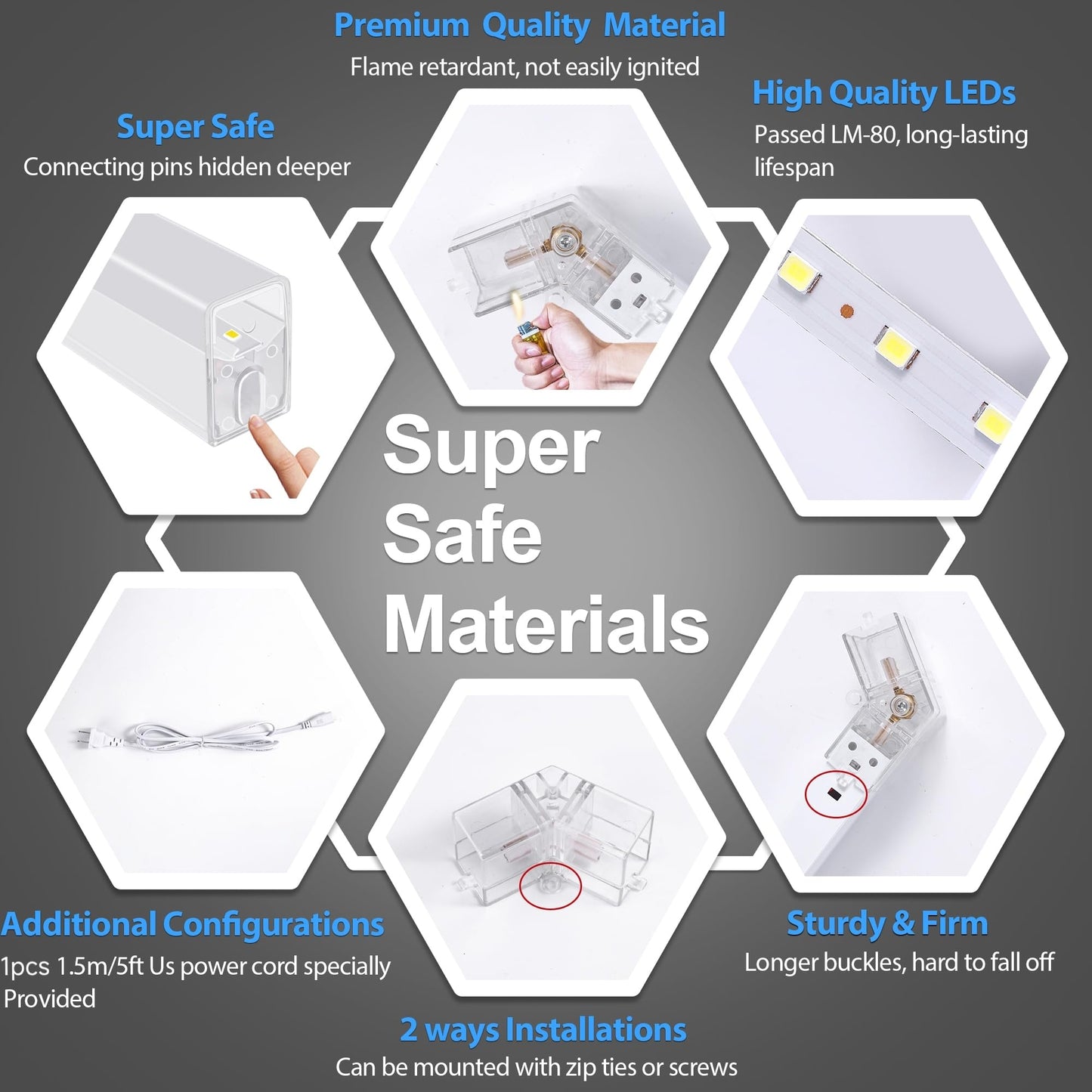 MODERN Hexagon Garage Lights，25 Pack 216W 25920LM High Brightness Hexagon Garage LED Lights for Garage, Shopping Mall, Workshop and Car Detailing Shop etc.