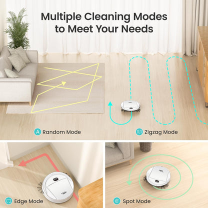 Sweeping Robot,Cleans Hard Floors to Medium-Pile Carpets,22000pa Super-Strong Suction,Ultra Slim Quiet,Robot Vacuum Cleaner,Integral Memory Multiple 1