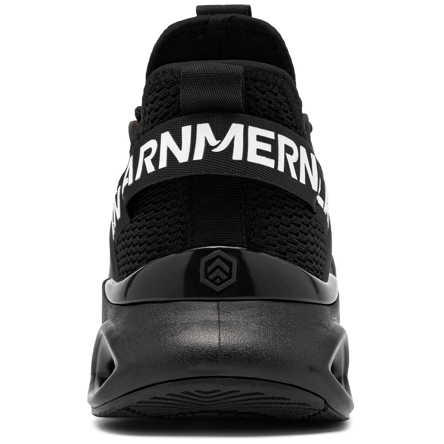 LARNMERN Steel Toe Shoes for Men Lightweight Safety Toe Shoes Comfortable Work Sneakers Indestructible Composite Toe Black White