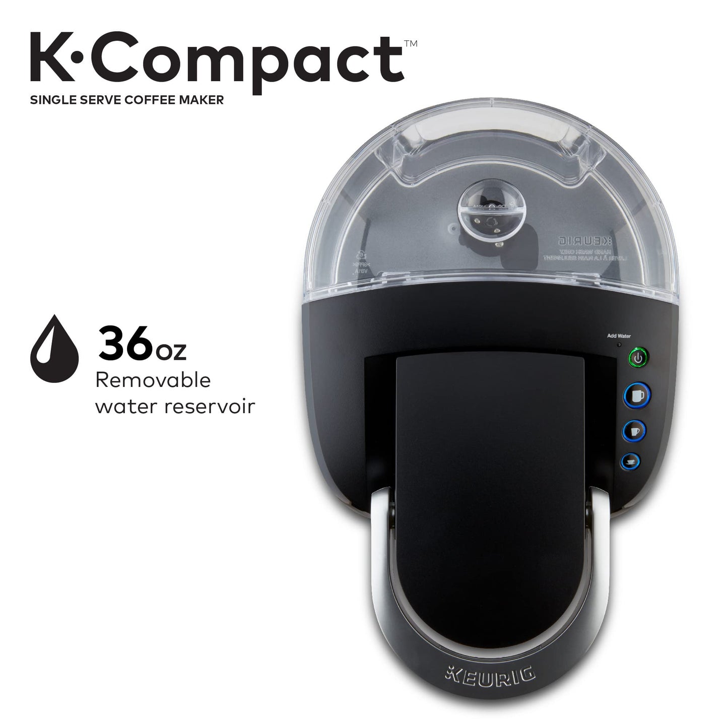 Keurig K-Compact Single-Serve K-Cup Pod Coffee Maker, Black (Packaging May Vary)