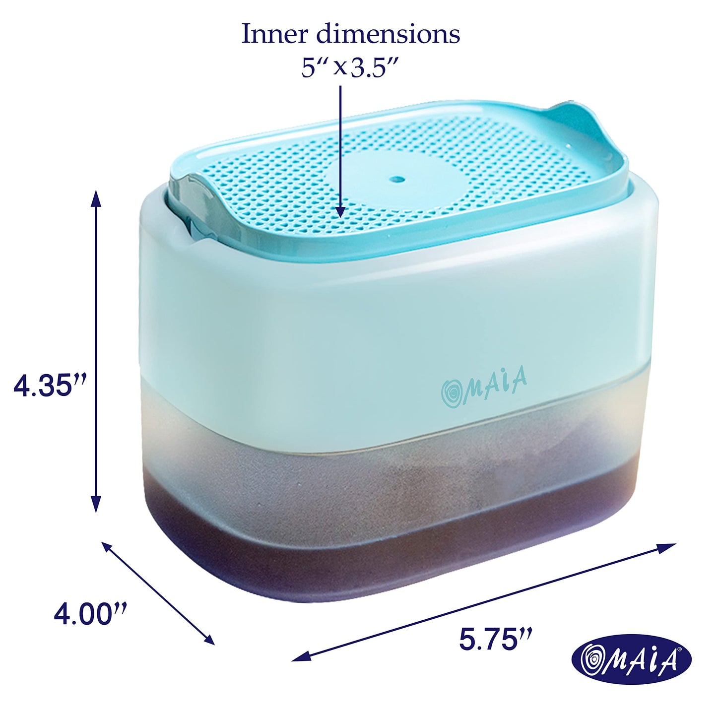 OMAIA Dish Soap Dispenser for Kitchen Sink - Blue Kitchen Gadgets 2023 - dishwashing Liquid Dispenser for Kitchen - Sink Countertop Organizer - Kitchen Soap Dispenser with Sponge Holder