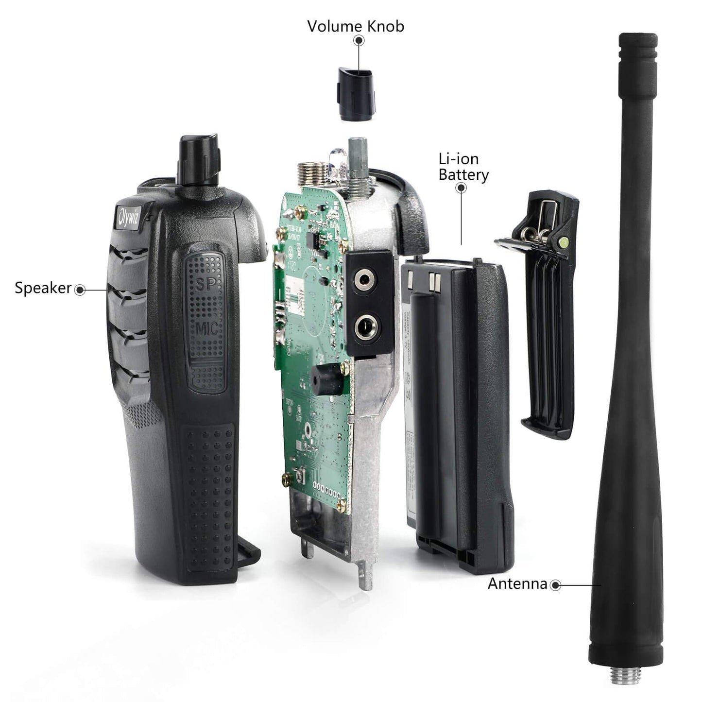 Olywiz Walkie Talkies GMRS Radio for Adults Long Range Rechargeable 2 Way Radio with Flashlight for School Business Family 2 Pack