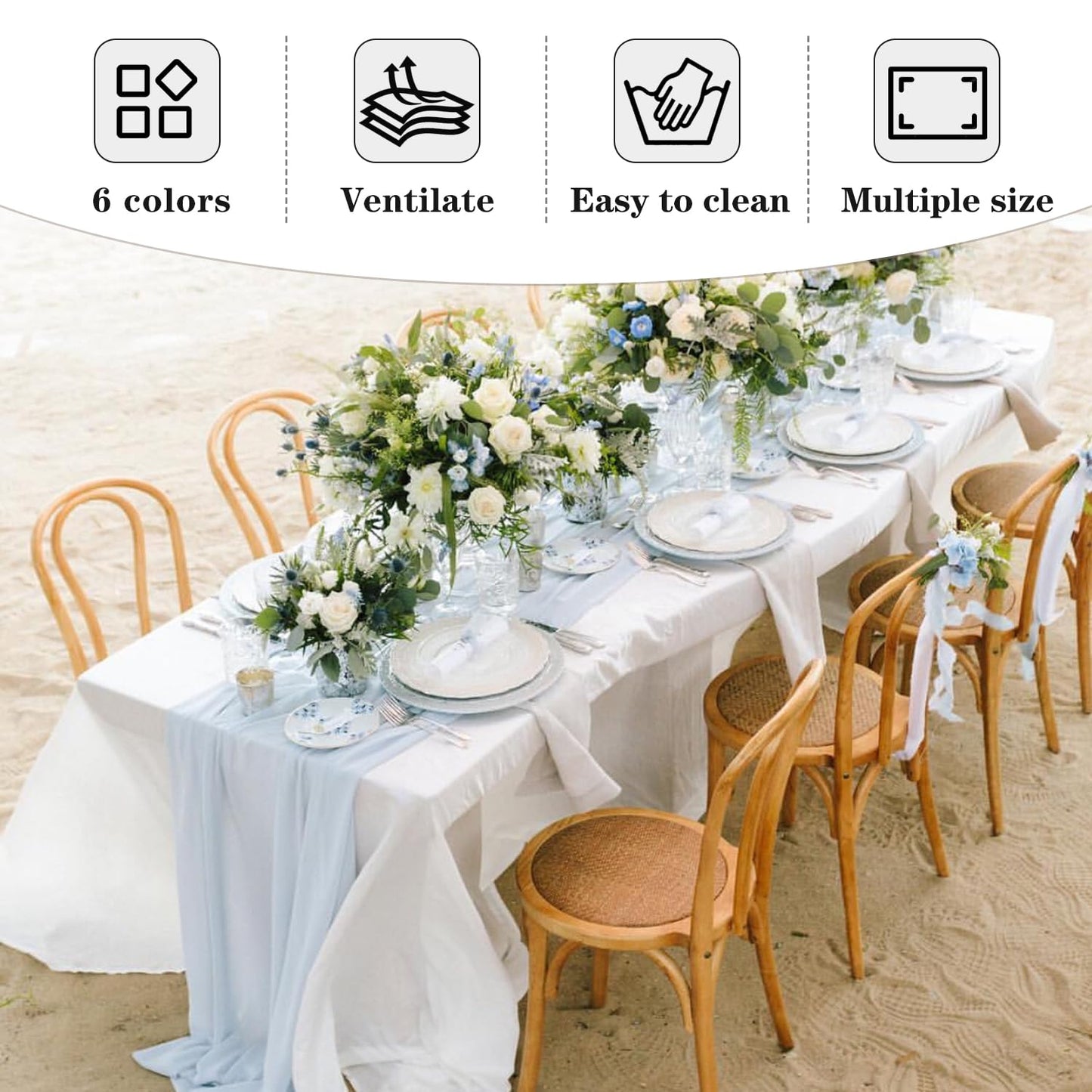 UPDATE: DEAD! Fitable White Tablecloths for Rectangle Tables, 6 Pack - 70 x 120 Inches - Reusable and Washable Table Clothes for 6-8 Ft Tables, Polyester Fabric Table Covers for Wedding, Party, Banquet