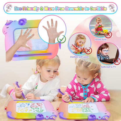 Toddler Toys 2-3,Magnetic Drawing Board Baby Toys for 18 Months,Toddler Girl Boy Toys Writing Doodle Board,Learning Educational Kids Unicorn Toys for 1 2 3 Year Old Girls Boys Christmas Birthday Gifts