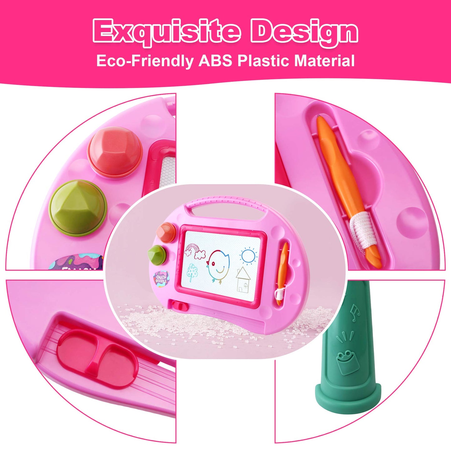 Toys for 1-2 Year Old Girls,Magnetic Drawing Board,Toddler Toys for Girls Age 2 3,Erasable Doodle Board for Kids,Learning Toys for Toddler 1 2 3,Gifts for 2 Year old Girls Christmas Birthday Easter