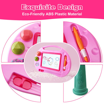 Toys for 1-2 Year Old Girls,Magnetic Drawing Board,Toddler Toys for Girls Age 2 3,Erasable Doodle Board for Kids,Learning Toys for Toddler 1 2 3,Gifts for 2 Year old Girls Christmas Birthday Easter