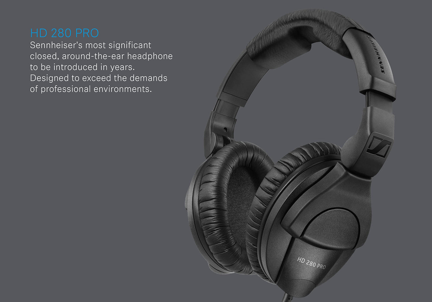 Sennheiser Professional HD 280 PRO Over-Ear Monitoring Headphones,Black