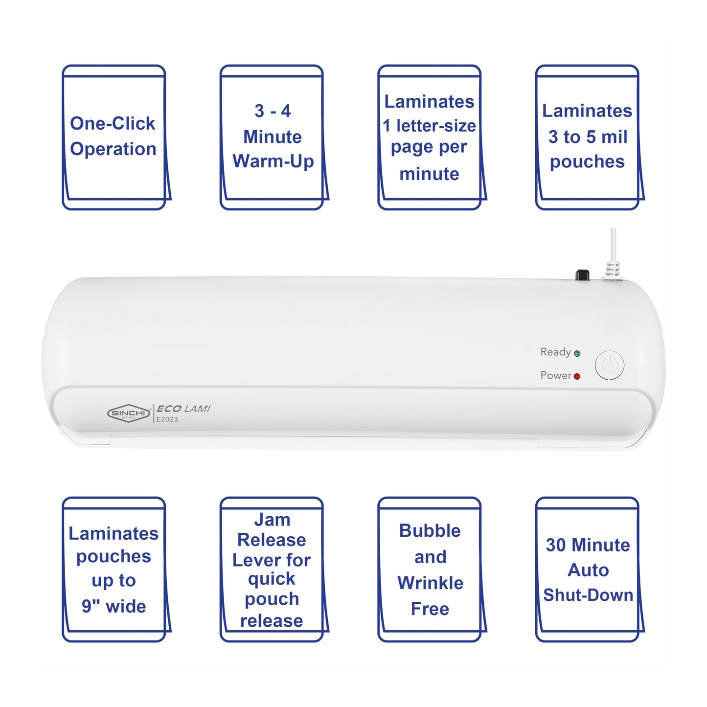 SINCHI 9-inch, 3-5 mil, Personal Laminating Machine for Home/Office/School, Thermal laminator Machine with Laminating Sheets Starter Kit