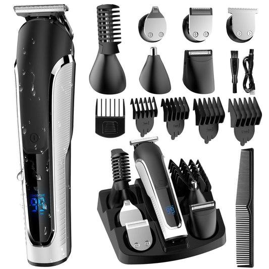 Lopeie Beard Trimmer for Men, All in One Mens Beard Grooming Kit, IPX7 Washable Hair Clippers for Beard, Face, Nose Hair Trimmer Body Shavers, Hair Clippers Electric Razor for Men Gifts
