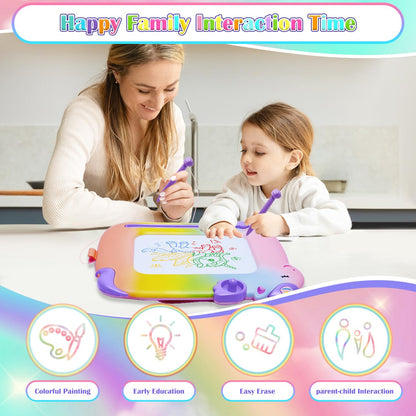 Toddler Toys 2-3,Magnetic Drawing Board Baby Toys for 18 Months,Toddler Girl Boy Toys Writing Doodle Board,Learning Educational Kids Unicorn Toys for 1 2 3 Year Old Girls Boys Christmas Birthday Gifts