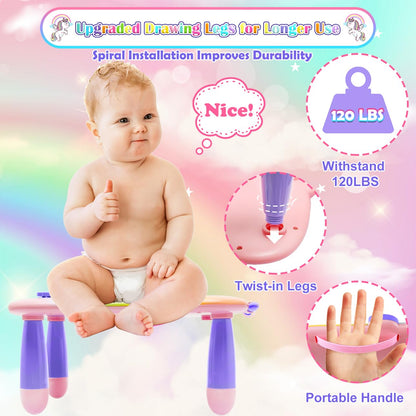 Toddler Toys 2-3,Magnetic Drawing Board Baby Toys for 18 Months,Toddler Girl Boy Toys Writing Doodle Board,Learning Educational Kids Unicorn Toys for 1 2 3 Year Old Girls Boys Christmas Birthday Gifts