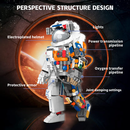 Haiwon Space Exploration Astronaut Toys Building Kit, STEM Educational DIY Spaceman Playset Building Toys for Adults and Kids 12+, Best Collectible Toys Gifts for Boys Girls (900 Pieces)