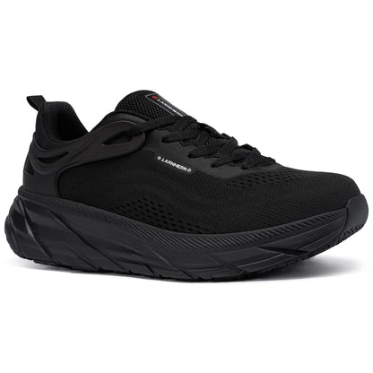LARNMERN Steel Toe Shoes for Men Lightweight Comfortable Steel Toe Tennis Sneakers Breathable Safety Work Shoes Indestructible Composite Toe(9, Black)