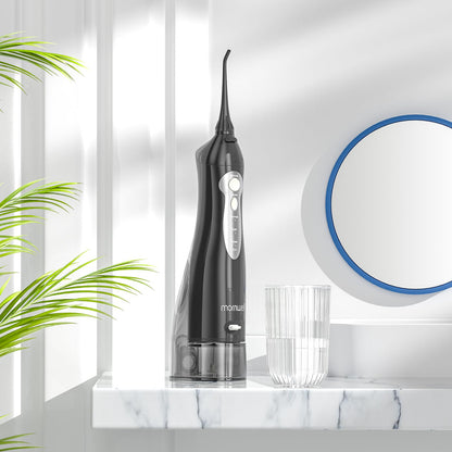 Water Flosser, Mornwell Water Flossers for Teeth - 330ML Tank USB Rechargeable Dental Flosser, IPX7 Waterproof 3 Modes & 4 Jet Tips Portable Dental Oral Irrigator,Professional Water Flosser