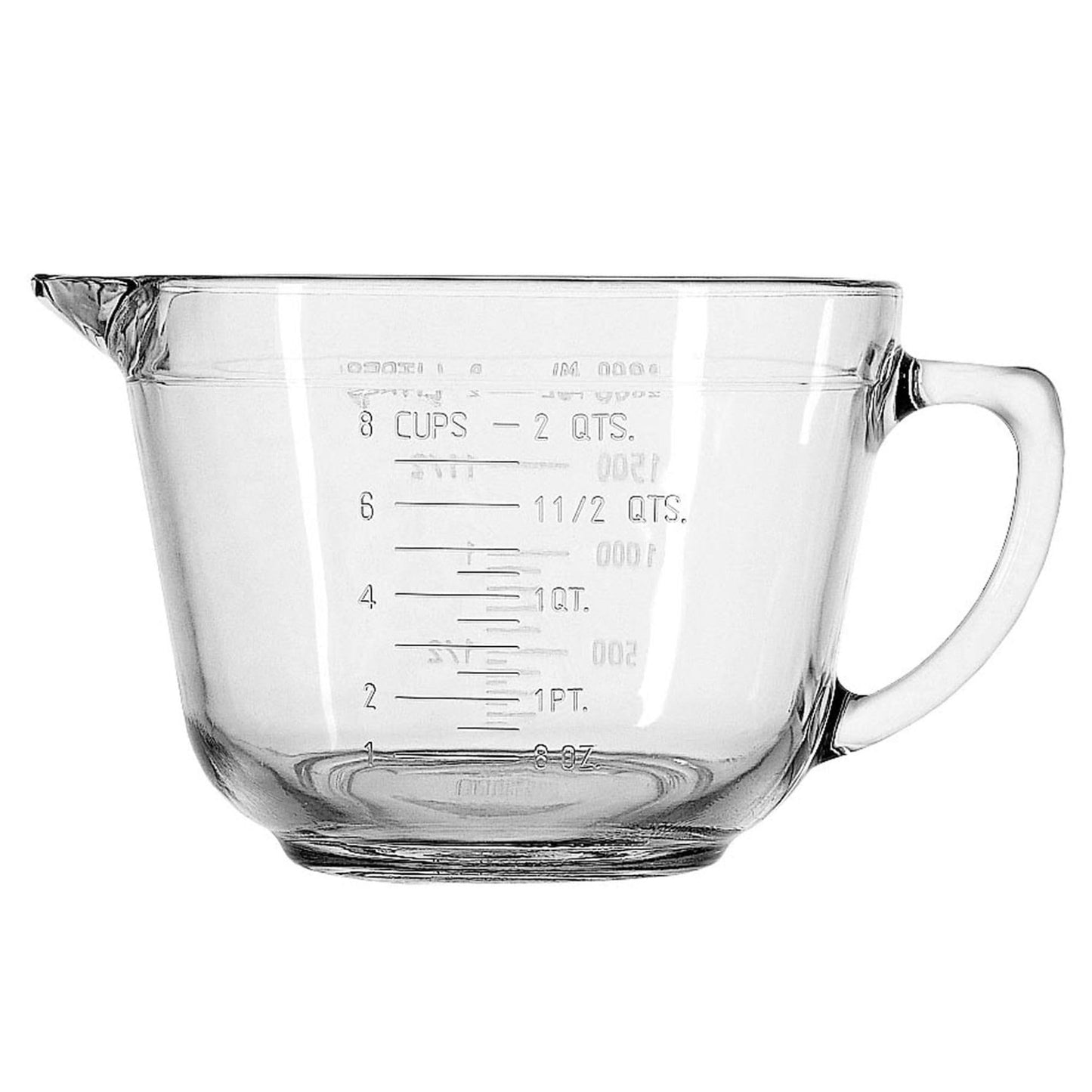 Anchor Hocking Batter Bowl, 2 Quart Glass Mixing Bowl