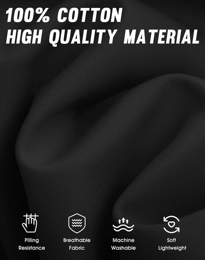 GLESTORE Cargo Pants for Men Relaxed Fit Work Pants with Pockets and Drawstring Mens Slacks Expandable Waist Black 34