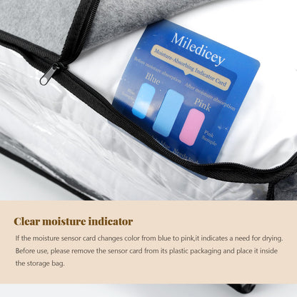Miledicey 3-Ply Upgraded Cloth Bags for Blanket with Humidity Indicator (3 packs) | 90L Large Capacity Clothes Containers for Storing Comforter | Dust Proof Closet Orgnizer