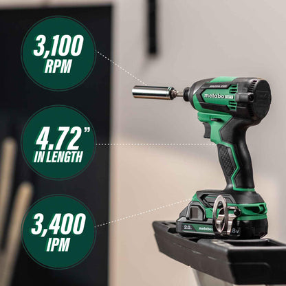 Metabo HPT 18V MultiVolt™ Cordless Brushless Driver Drill & Impact Driver Combo Kit | Includes 2-18V 2.0Ah Batteries | Lifetime Tool Warranty | KC18DEXQB
