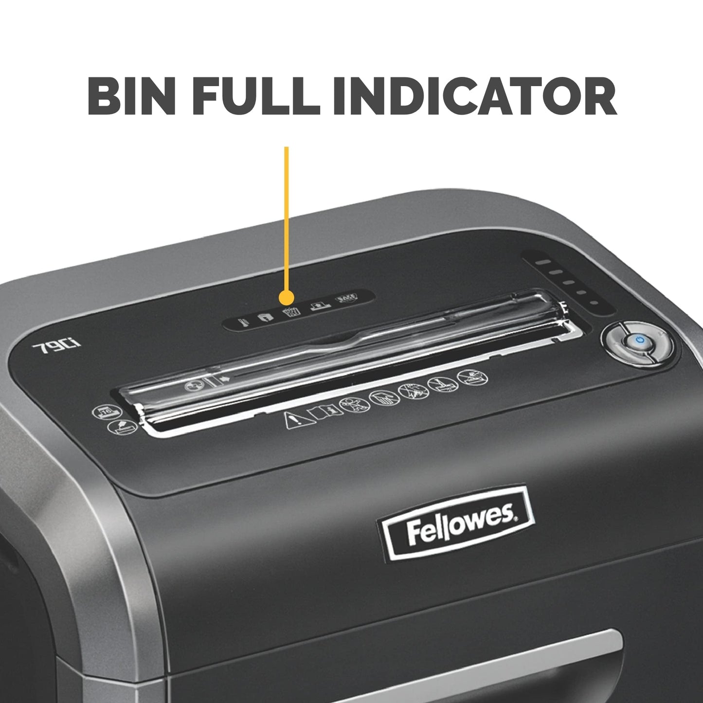 Fellowes ‎Powershred 79Ci 16-Sheet 100% Jam-Proof Crosscut Paper Shredder for Office and Home, Black/Dark Silver 3227919