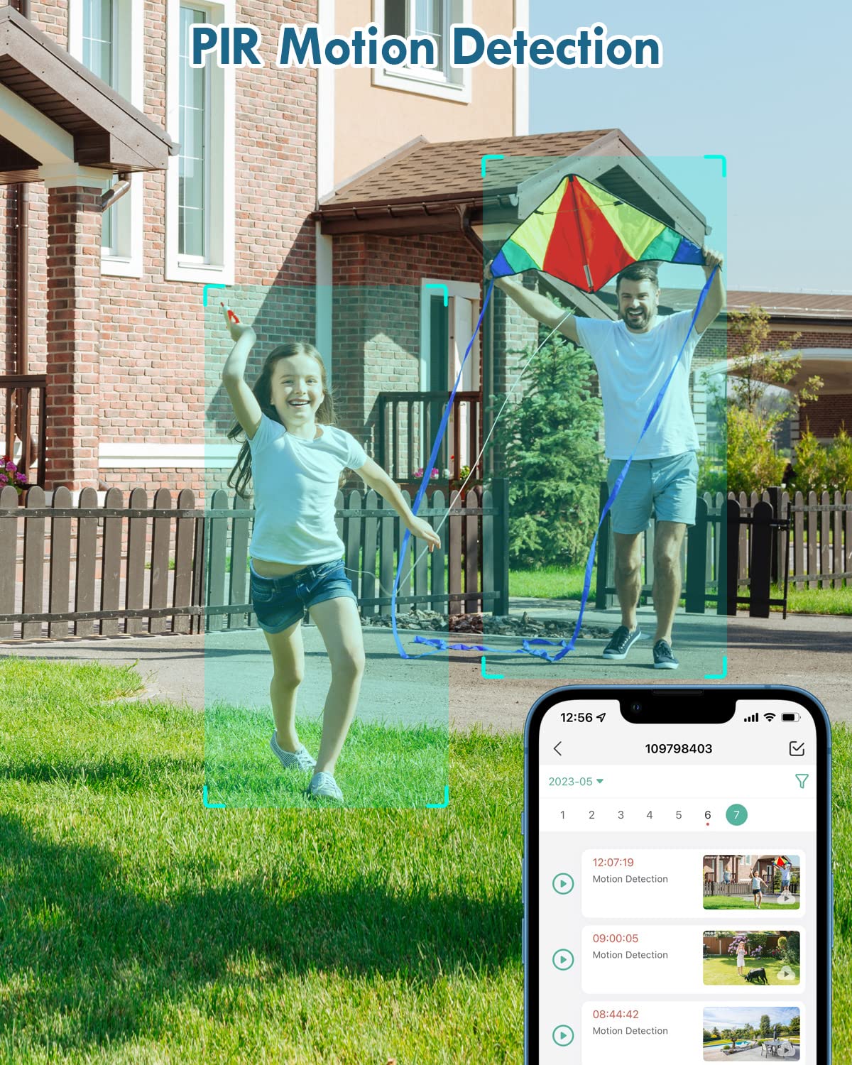 Recacam Solar Security Cameras Wireless Outdoor, 2K PTZ Solar Cameras for Home Security, 2.4G Wi-Fi Outdoor Camera Wireless with PIR, 2-Way Talk, IP65, 4dbi, Spotlight/Siren, Color Night Vision