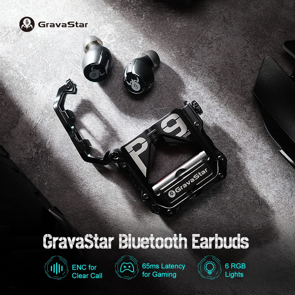 Gravastar Wireless Sirius Pro Bluetooth Earbuds,3D Stereo Clear Call Noise Cancelling with IPX4 Waterproof in-Ear Headphones,Light Weight Compatible for iPhone Android,Workout(Matt Black)