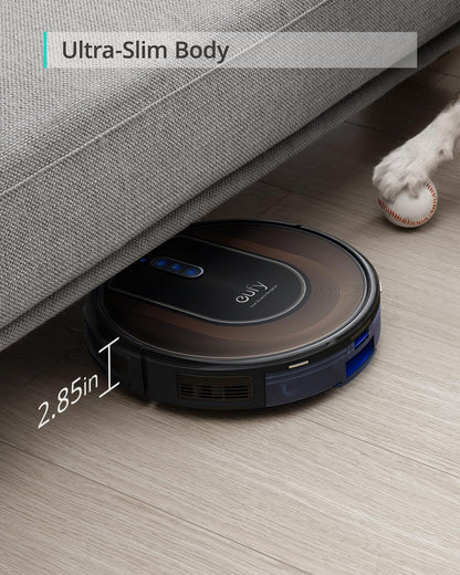 eufy RoboVac G30 Hybrid SES, 2-in-1 Sweep and mop, Self-Emptying Robot Vacuum, Dynamic Navigation, Allergy Care, 2000 Pa Strong Suction, Wi-Fi, Carpets and Hard Floors