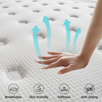 sofree bedding Full Size Mattress, 12 Inch Memory Foam Hybrid Mattress, Full Mattress in a Box for Motion Isolation, Strong Edge Support, Pressure Relief, Medium Firm, CertiPUR-US