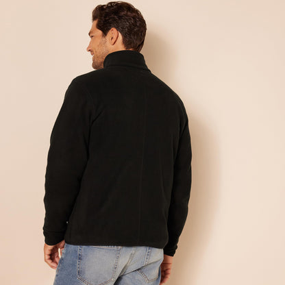 Amazon Essentials Men's Full-Zip Fleece Jacket (Available in Big & Tall), Black, Medium