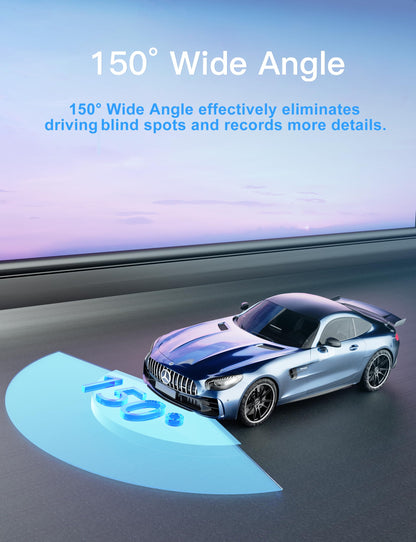 4K Dash Cam Front Built-in WiFi, WANLIPO Dash Camera for Cars with 3" IPS Screen, Car Camera with 64GB SD Card, 2160P Dashcam for Cars with App Control, G-Sensor, Loop Recording,24H Parking Monitor