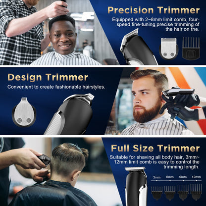 Lopeie Beard Trimmer for Men, All in One Mens Beard Grooming Kit, IPX7 Washable Hair Clippers for Beard, Face, Nose Hair Trimmer Body Shavers, Hair Clippers Electric Razor for Men Gifts