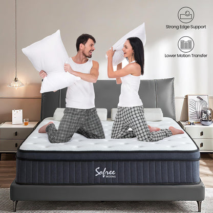 sofree bedding Full Size Mattress, 12 Inch Memory Foam Hybrid Mattress, Full Mattress in a Box for Motion Isolation, Strong Edge Support, Pressure Relief, Medium Firm, CertiPUR-US