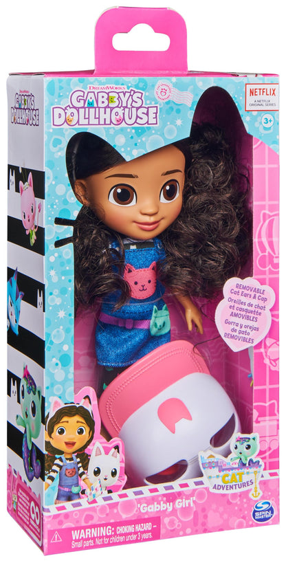 Gabby's Dollhouse, 8-inch Gabby Girl Doll (Travel Edition) with Accessories, Kids Toys for Ages 3 and up