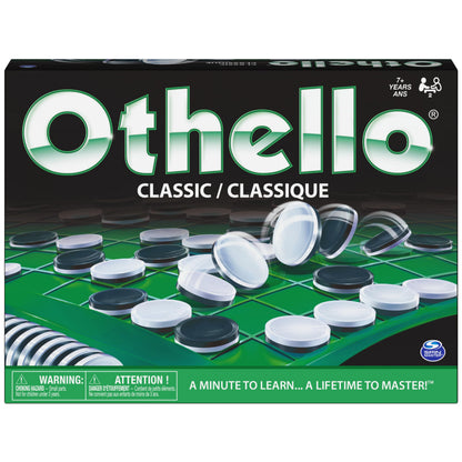 Spin Master Othello, Strategy Classic Family Board Game 2-Player Reversi Brain Teaser STEM Math Skills, for Adults and Kids Ages 7 and up