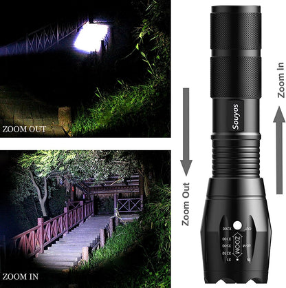 Souyos Military Grade Flashlight 2000 Lumen 5 Modes Water Resistant LED Flash Light (4-Pack)