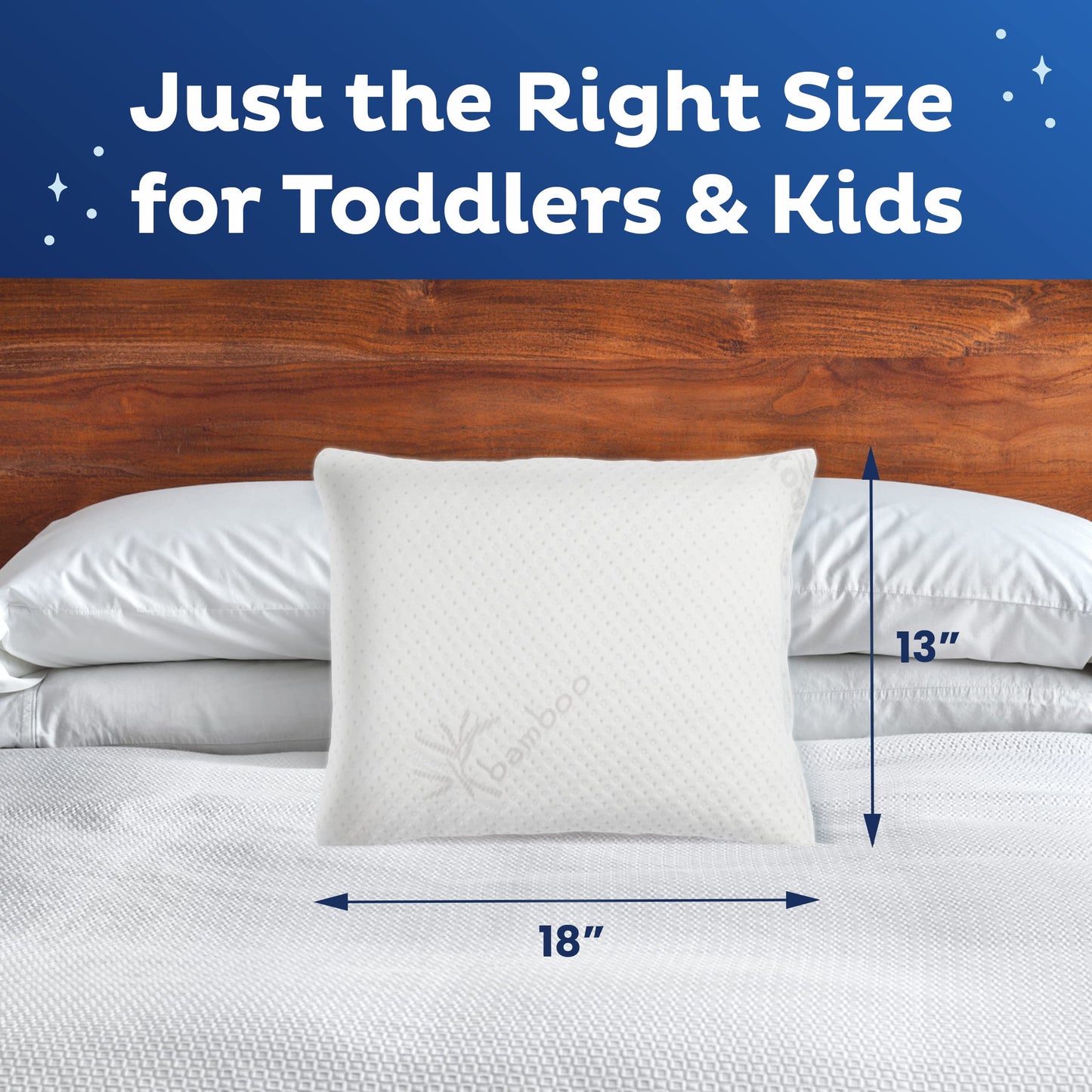 Snuggle-Pedic Toddler Pillow for Travel & Camping - USA Made Shredded Memory Foam Pillows w/Cooling Cover - GreenGuard Gold Certified Kids Pillow