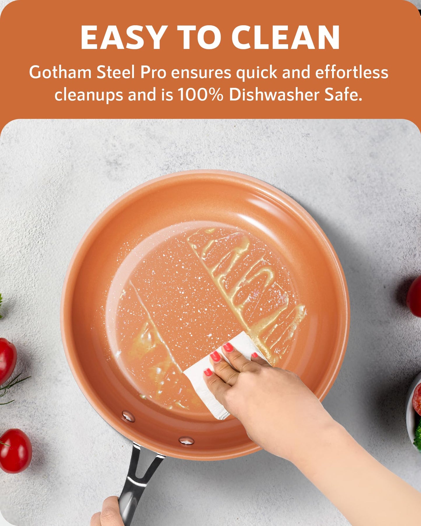 Gotham Steel Pro 13 Pc Ceramic Pots and Pans Set Non Stick Cookware Sets Pot and Pan Set, Kitchen Cookware Sets, Ceramic Cookware Set, Hard Anodized Cookware Set, Pot Set, Dishwasher Safe, Copper