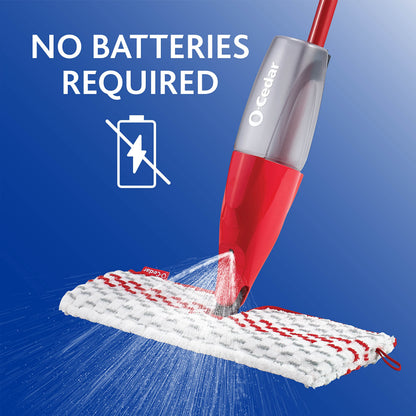 O-Cedar ProMist MAX Microfiber Spray Mop Removes 99% of Bacteria with just Water, Features 1 Extra Refill