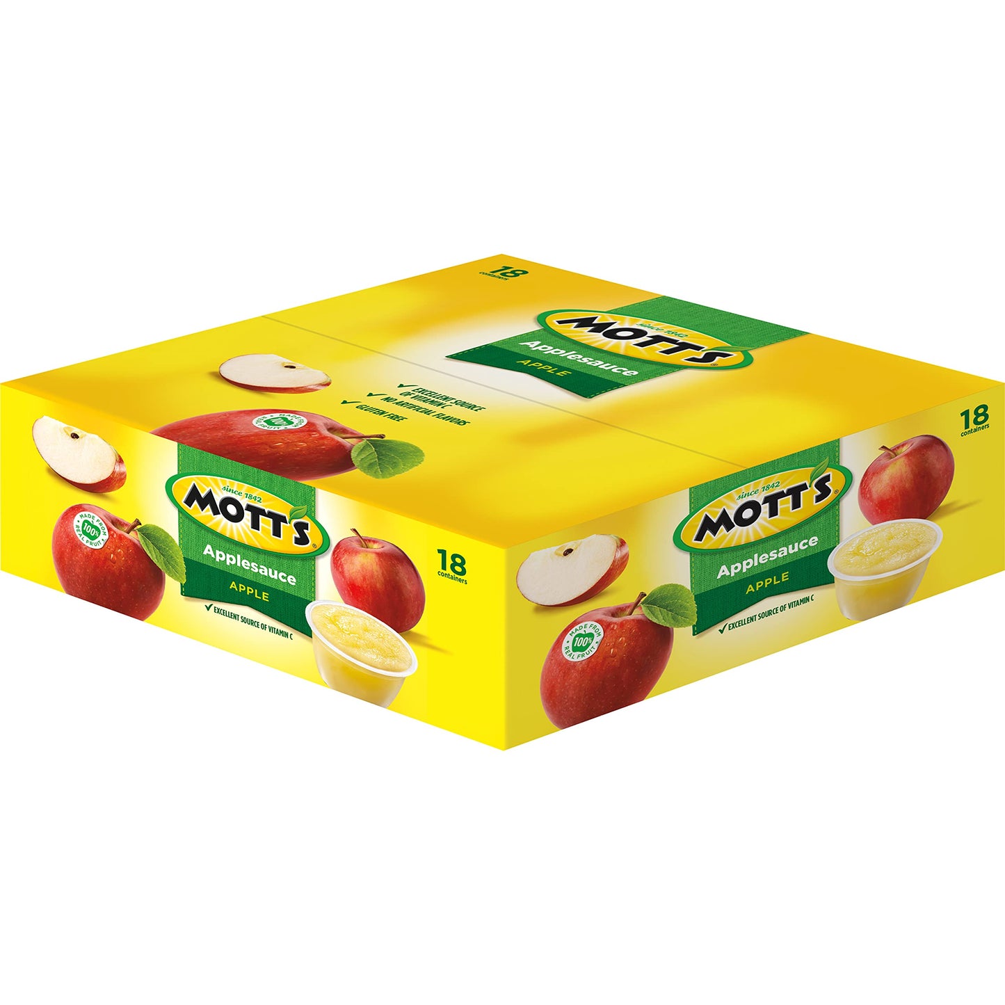 Mott's Applesauce, 4 oz cups, 18 count (Pack of 4)