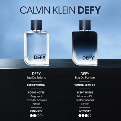 Calvin Klein Defy for Men Eau de Parfum - Notes of fresh wood and leather - Father's Day Gift Set