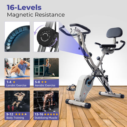 BARWING Exercise Bike for Home Workout Stationary Bike | 330LB Capacity, 16-Level Magnetic Resistance, Seat Backrest Adjustments