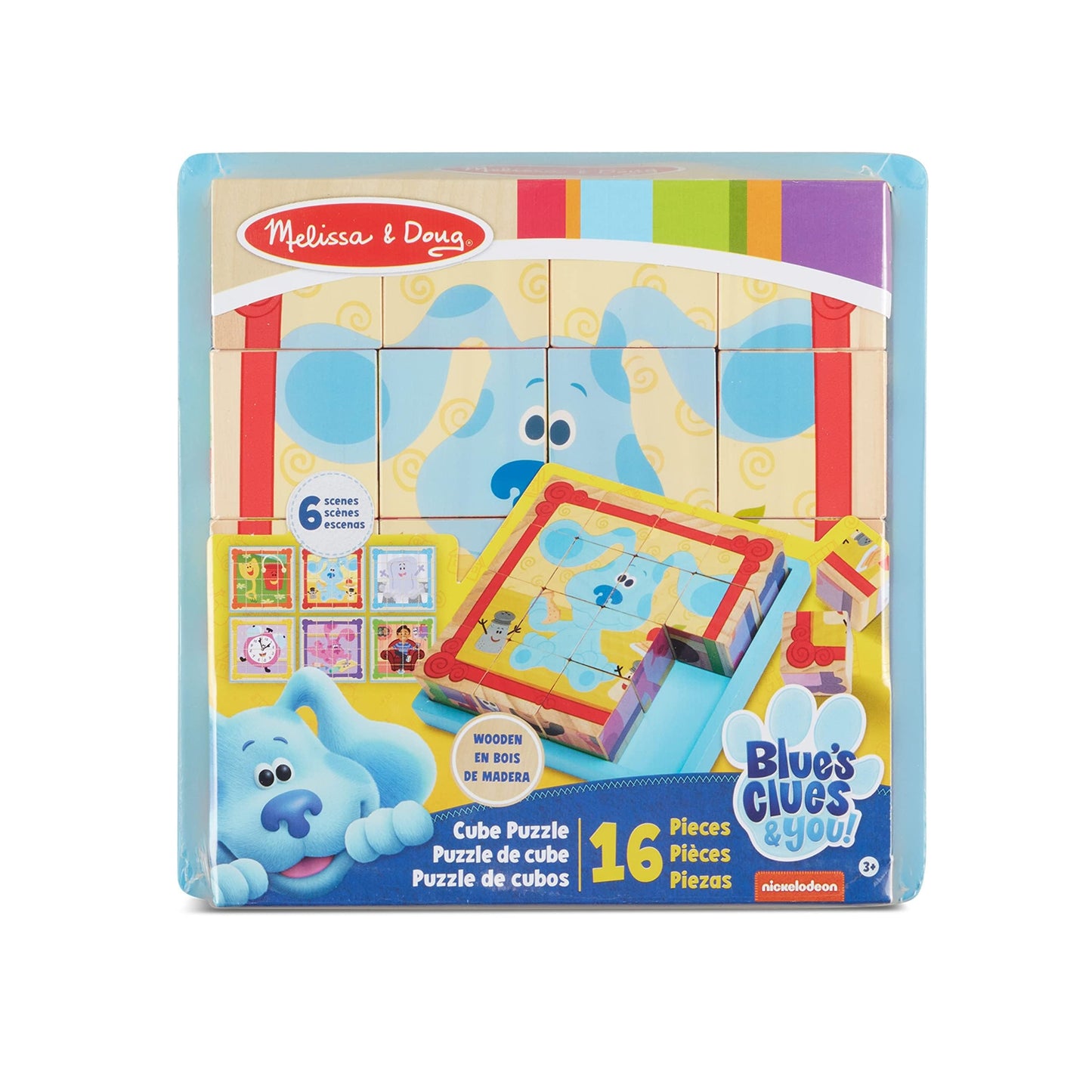 Melissa & Doug Blue's Clues & You! Wooden Cube Puzzle (16 Pieces)