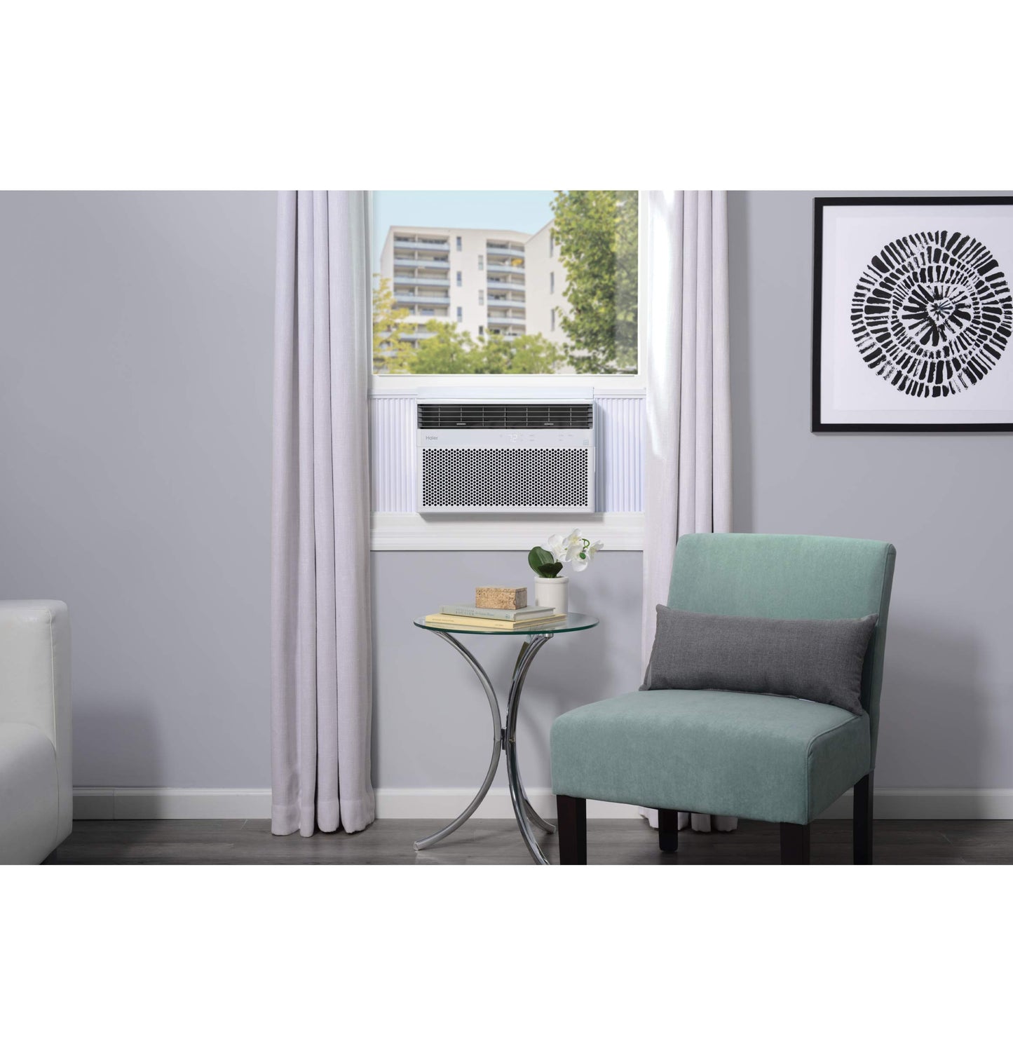 Haier Window Air Conditioner 12000 BTU, Wi-Fi Enabled, Energy-Efficient Cooling for Large Rooms, 12K BTU Window AC Unit with Easy Install Kit, Control Using Remote or Smartphone App
