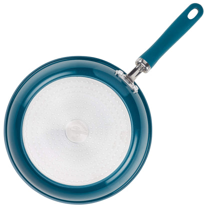 Rachael Ray Create Delicious Nonstick Cookware Pots and Pans Set, 13 Piece, Teal Shimmer