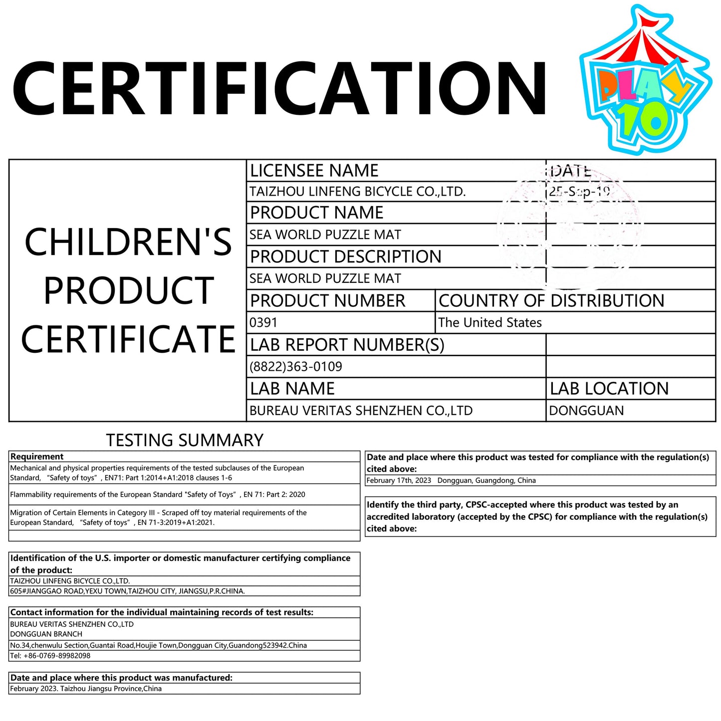 PLAY 10 Baby Play Mat, Foam Playmat for Babies, Kids Play Mat Foam Floor Tiles 34×34 9 Pieces Vehicle Puzzle Mat