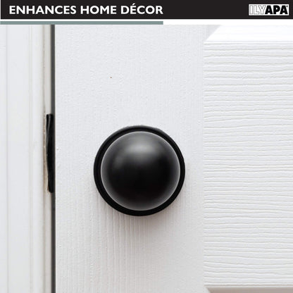 Ilyapa Passage Door Knobs, Black Closet Door Knob- Ball Style Closet Door Handle Matte Black, Door Knobs Interior Non Locking Indoor Doorknob, Black Matte Door Knob, 6 Pack