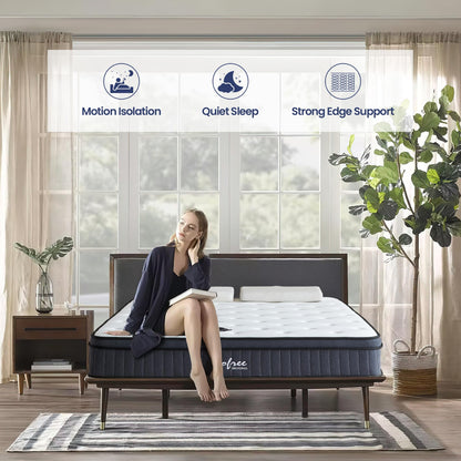 sofree bedding Full Size Mattress, 12 Inch Memory Foam Hybrid Mattress, Full Mattress in a Box for Motion Isolation, Strong Edge Support, Pressure Relief, Medium Firm, CertiPUR-US